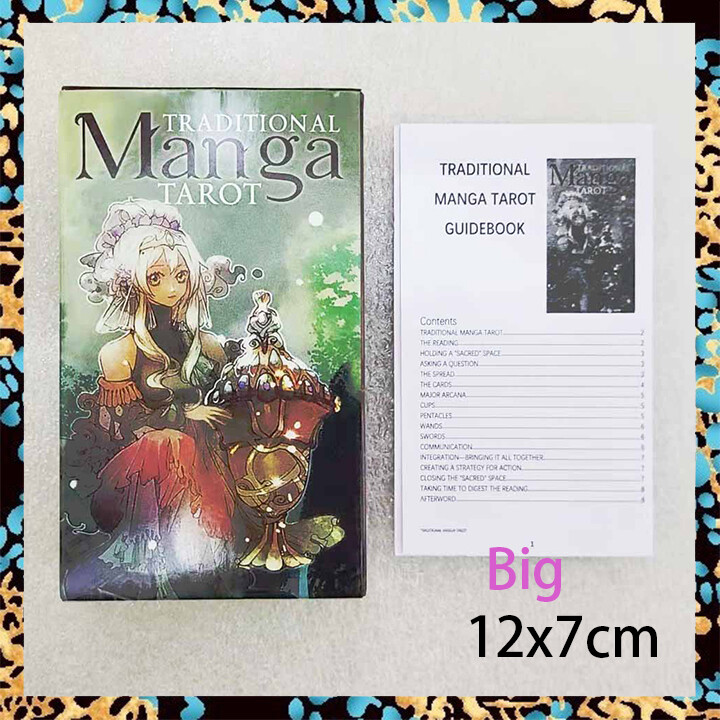 Bộ bài tarot, manga truyền thống | kèm sách hướng dẫn bằng giấy | kích thước lớn tiêu chuẩn 12x7cm | 78 lá bài tarot và sách hướng dẫn phiên bản tiếng anh | traditional manga tarot oracle card