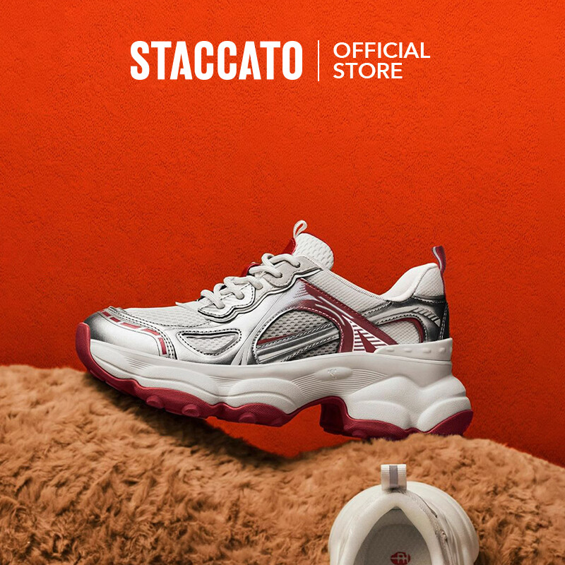 Staccato Women's Casual Shoes Thick Sole Heightening Daddy Shoes ECE81 ราคา 4,212 บาท*ส่งฟรี