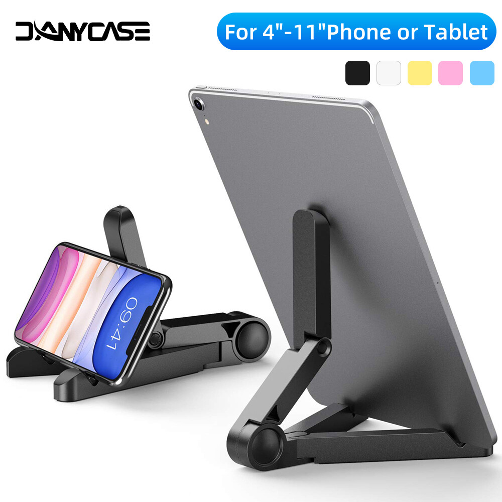 Dual Folding Cell Phone Stand, Fully Adjustable Foldable Desktop Phone Holder - View #12