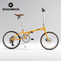 ROCKBROS Retro Folding Bike 20 Inch Shimano 8 Speed Disc Brake Foldable Portable Adult Lightweight Folding Bike