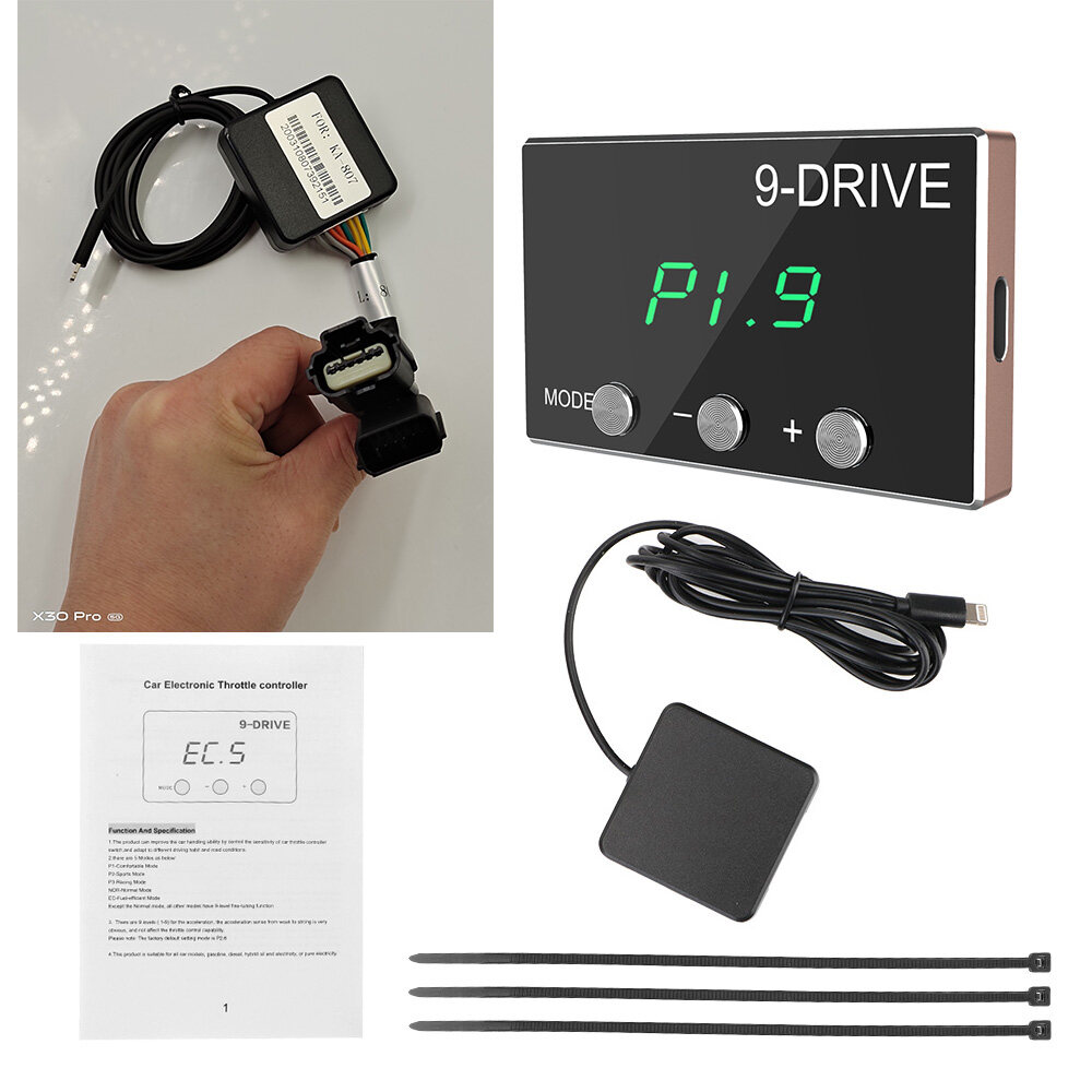 Electronic Pedal-Racing Accelerator Potent Booster Tuning Parts Accessory 9 Drive Electronic Throttle Controller 9-Mode Speed Up Controller Wind Booster 