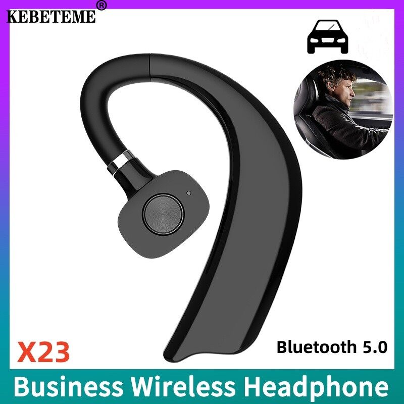 KEBETEME X23 Business Bluetooth 5.0 Single Earphone HIFI Sound Quality Noise Cancelling Long Standby Wireless Headphone Sport Music Headset ราคา 61 บาท*ส่งฟรี