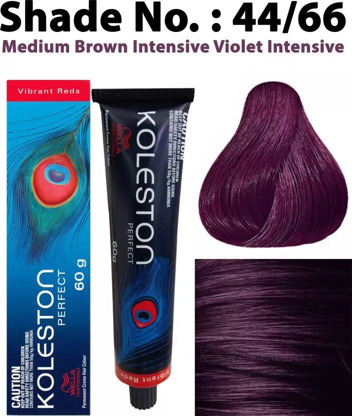 Wella Professionals Koleston Perfect Vibrant Reds Hair Color 44/66 Colorant  Tube 60g , Medium Brown Intensive Violet Intensive | Lazada