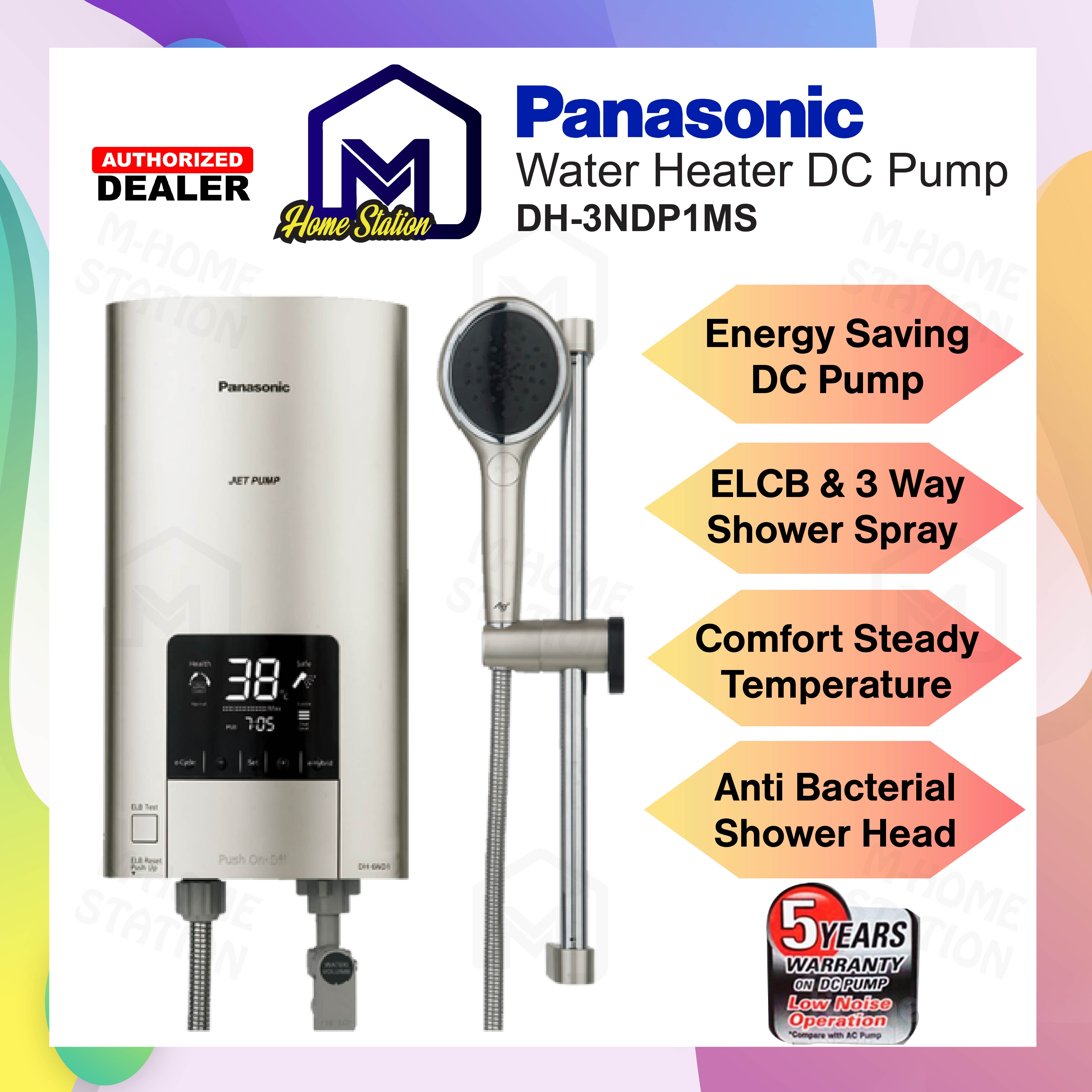 Panasonic Water Heater With DC Pump Jet Pump DH-3NDP1MS DH-3NDP1 / Non-Pump  Home Shower DH-3ND1MS Digital LCD Temperature Alat Mandi Air Panas | Lazada