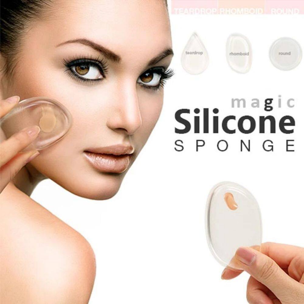 1Pc Cosmetic Puff Soft Silicone Makeup Blender Sponge Foundation