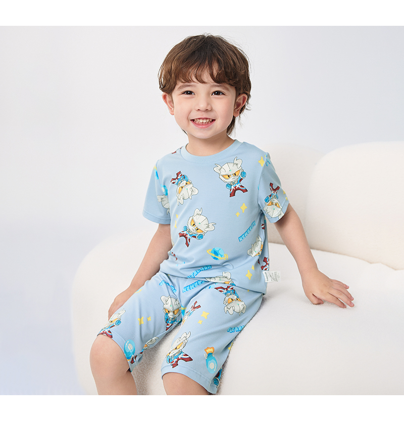 balabala Ultraman Ip Kids Pajama Set Summer Airconditioned Wear Boy Home Wear · v2