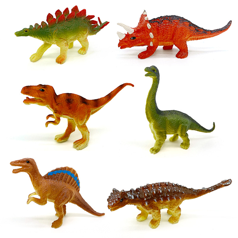 6 cái/Bộ khủng long kỷ JuRa Đồ chơi mô hình nhựa mô phỏng khủng long nhỏ Tyrannosaurus Brachiosaurus đồ chơi cho quà giáng sinh cho trẻ em