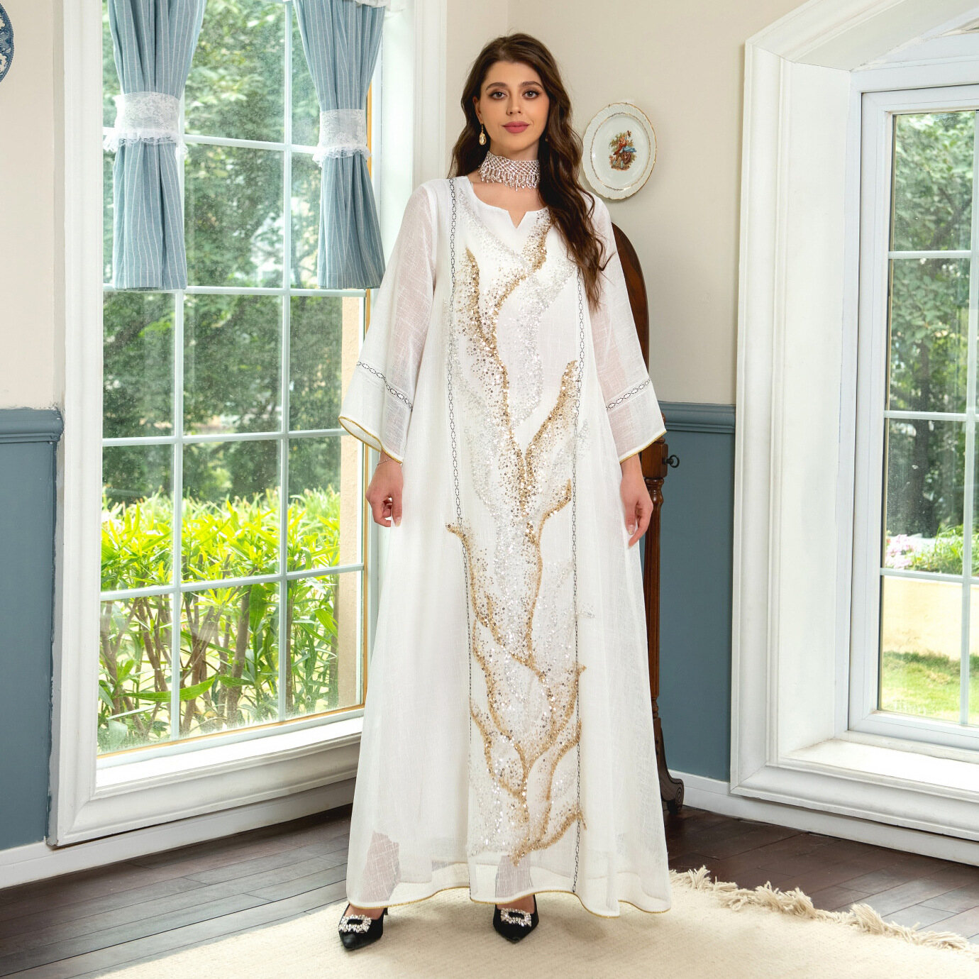 Glam And Glitter Dress Muslimah - Elegant Long Sleeve Maxi Dress For  Weddings & Events | Lazada Malaysia