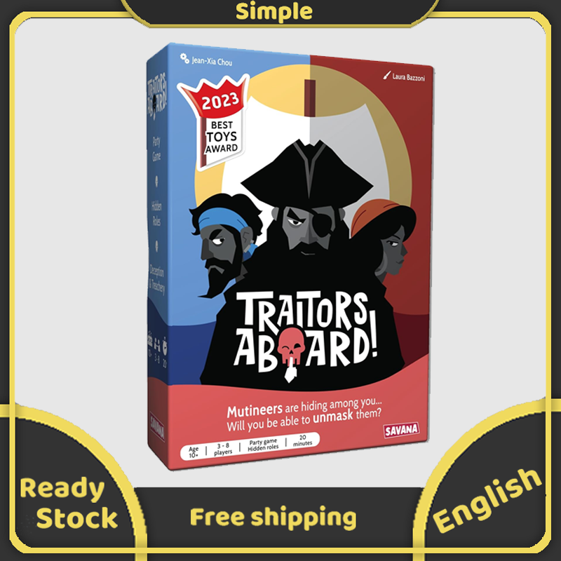 Traitors Aboard Board Game Abstract Strategy 15-Minute Round Popular Games for 3-8 Players - Ages 10+