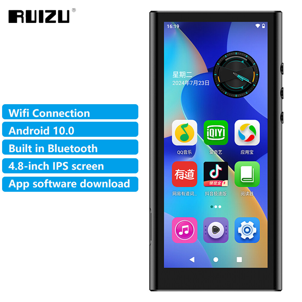 Ruizu H12 Wifi MP3 máy phát chạy Android 10.0 Đa Chức Năng Xách Tay Mini Walkman Được Xây Dựng Trong