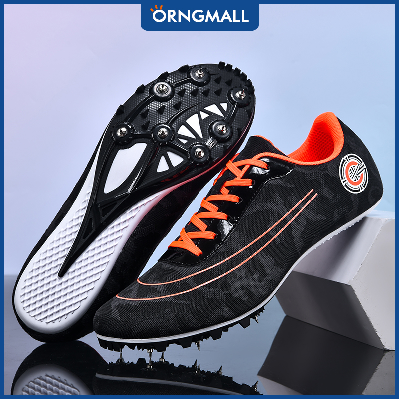 ORNGMALL New Track Field Shoes Men Women Outdoor Sport Athletics Spikes For Running Kids Boys Girls Training Nail Shoes Sneaker 35-45 ราคา 820 บาท*ส่งฟรี