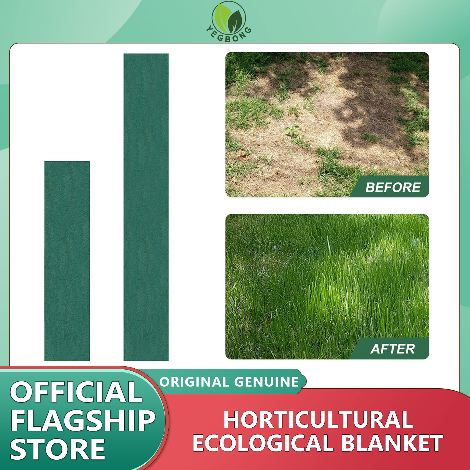 Yegbong Horticultural Ecological Blanket Biodegradable Seed Mat Horticultural Ecological Blanket Non-woven Grass Seed Carpet Legume Seed Mat Horticultural Environmentally Friendly Non-woven Grass Seed Carpet Ecological Blanket Artificial Decorations ราคา 153 บาท*ส่งฟรี