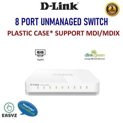 D-LINK DGS-1005A DGS-1008A 5 Port 8 Port 10/100/1000 Gigabit Ethernet Desktop Unmanaged Switch in Plastic Case support MDI/MDIX (2)