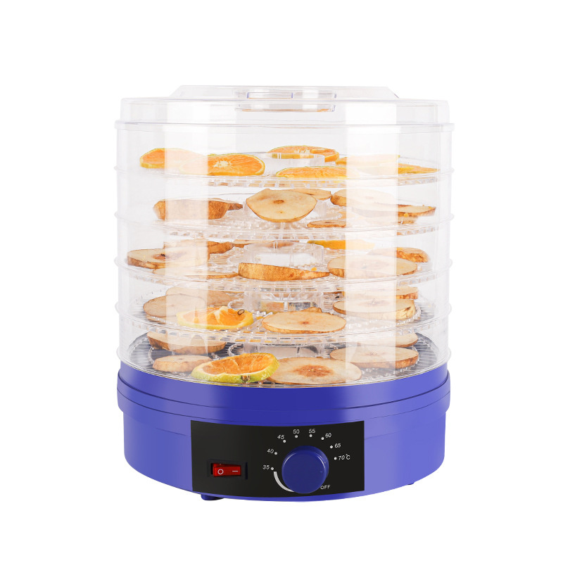 Hộ Gia Đình chất khử nước thực phẩm 5 Khay Trái Cây Máy Sấy Thịt Bò Khô Các Loại Thảo Mộc Máy Sấy Bộ điều nhiệt có thể điều chỉnh