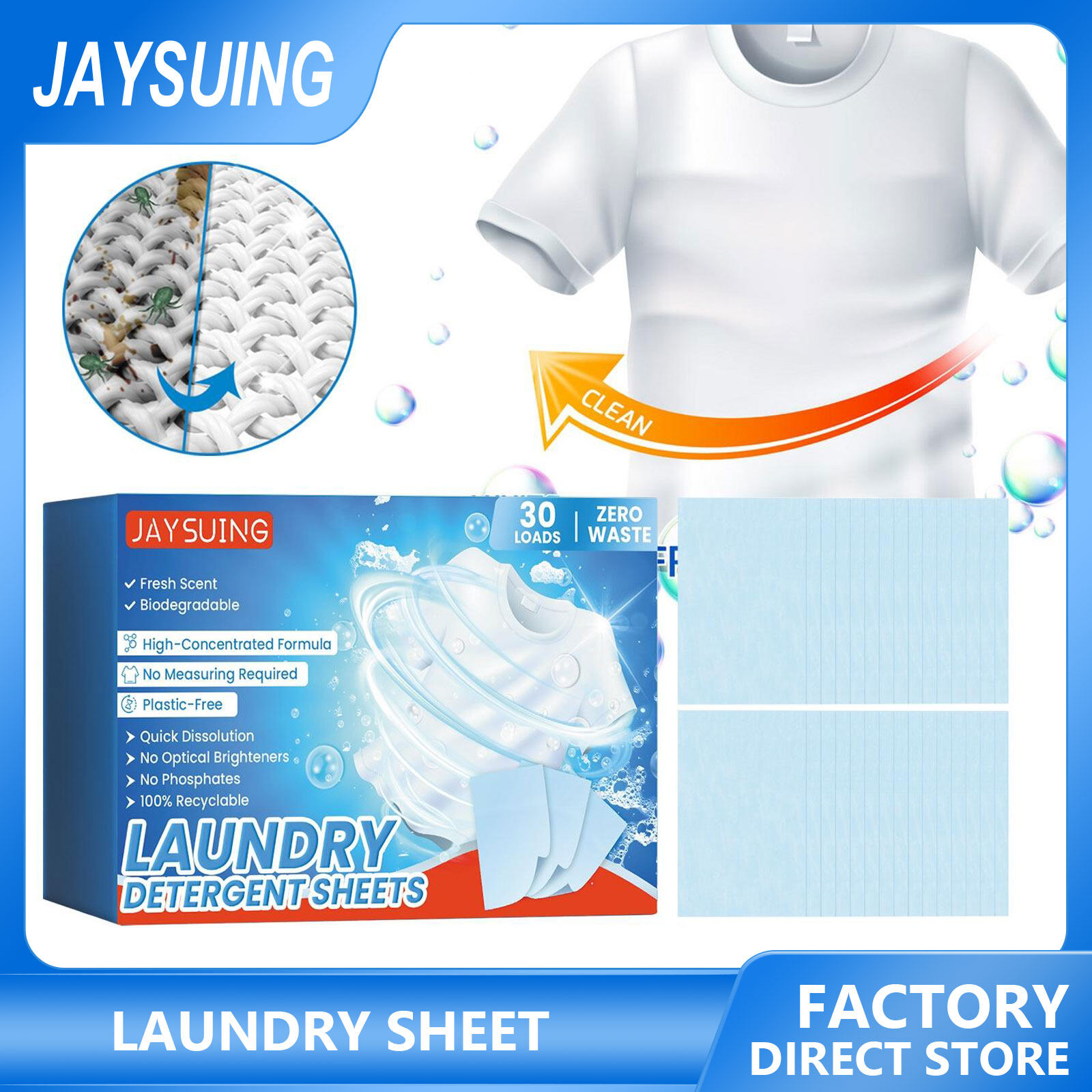 Jaysuing Viên giặt làm sạch quần áo trẻ em xà phòng giặt tập trung bột giặt chất tẩy rửa máy giặt tập trung viên giặt khử nhiễm chất tẩy rửa xà phòng giấy máy giặt quần áo mạnh mẽ làm sạch tấm