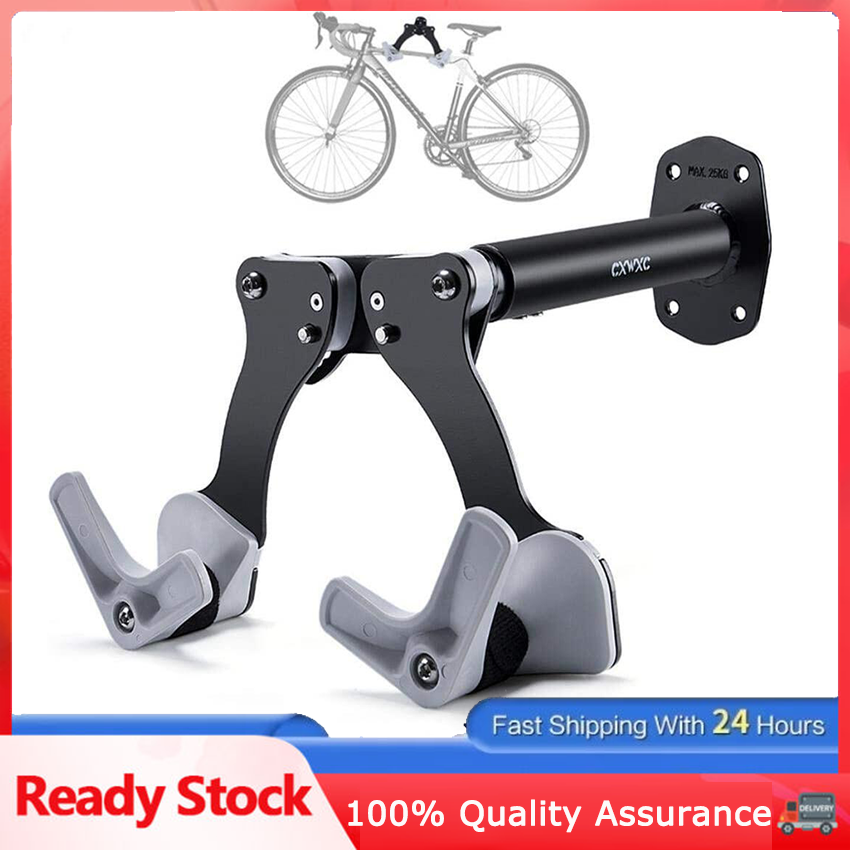 【Ready Stock+COD】Portable Horizontal Bicycle Bike Wall Mount Hanger Multi-angle Hook Holder Storage Rack ราคา 900 บาท*ส่งฟรี