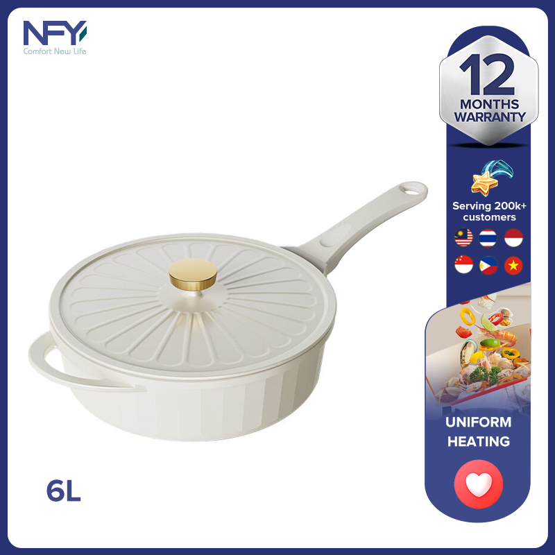 【Yan Value New Product】Medical Stone Flat Non-Stick Pan Deepened Frying Pan Domestic Frying Pan Pan. ราคา 958 บาท*ส่งฟรี