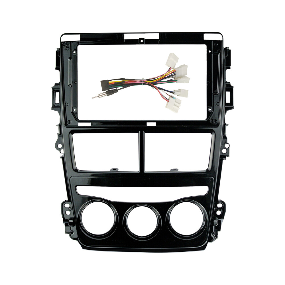 Honxun car stereo panel dash board fit for Toyota Vios Yaris ATIV 2018 2019 9 inch android head unit adriod screen bracket fascia Multimedia player radio frame ราคา 346 บาท*ส่งฟรี
