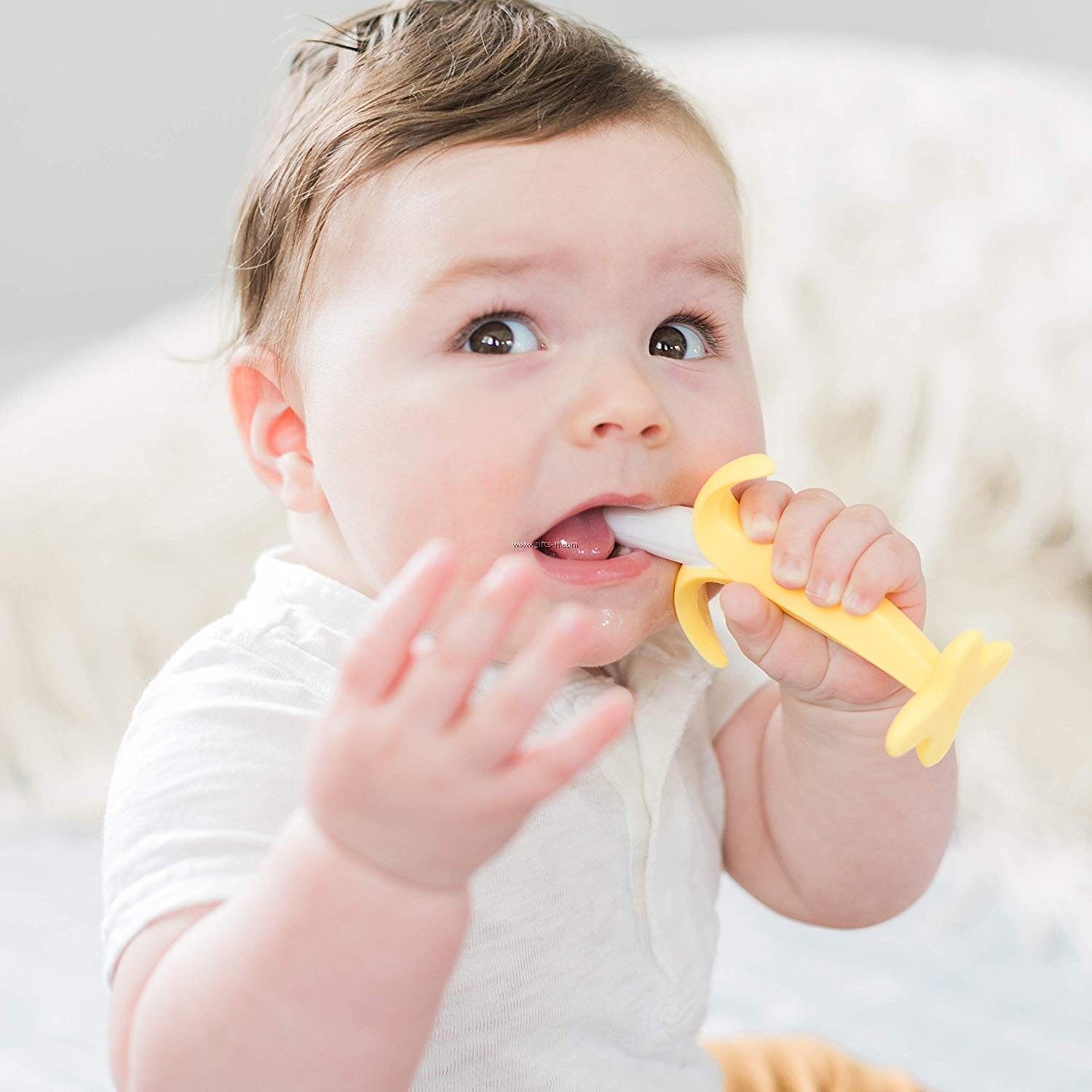 silicone banana toothbrush