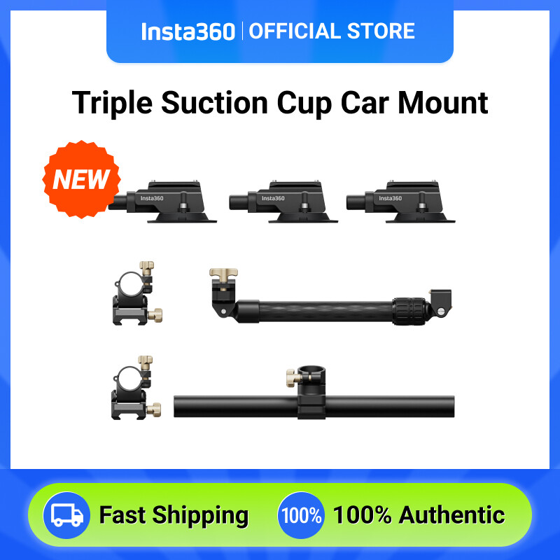 Insta360 Dual/Triple Suction Cup Car Mount, for GO 3, X3, ONE RS, ONE X2, rock-solid car mount ราคา 9,081 บาท*ส่งฟรี