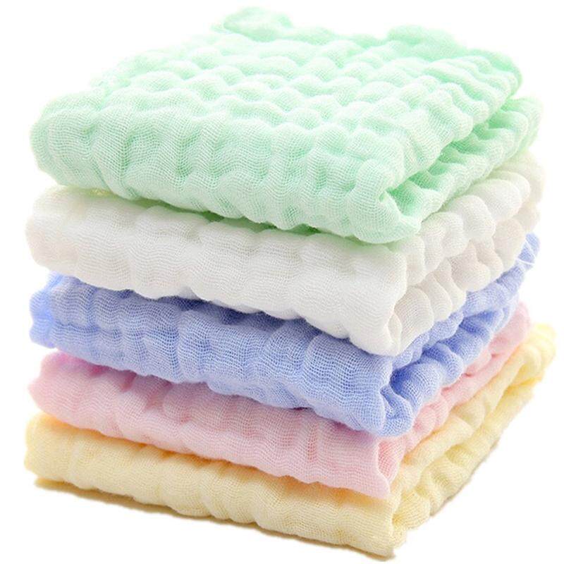 5 gói khăn tắm cho bé, gạc vải bông 100% khăn tắm em bé mới sinh mềm màu trơn khăn mặt siêu mềm thấm hút nước chăm sóc mặt cho bé 8