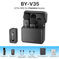 BOYA BY-V1/V2 Micro không dây cài áo micro thu âm chống ồn dành cho quay vlog trên iPhone và Android