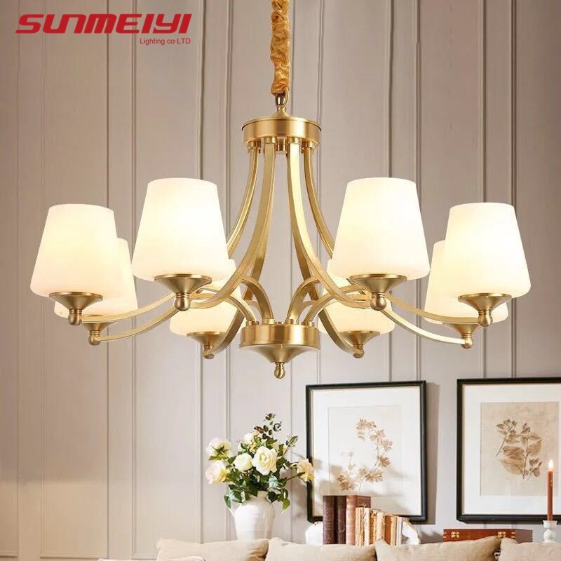 Modern Real Copper Ceiling Lights Chandeliers Led Ceiling Lamp Living Room Nordic Light Fixture Bedroom Kitchen Dining Room Lighting Home Decor ราคา 6,230 บาท*ส่งฟรี
