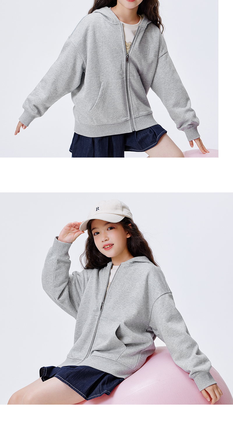 Balabala Children's Clothing Children Jacket Autumn Summer Large Boys Girls Zip-Up Hoodie Everyday Versatile · v2