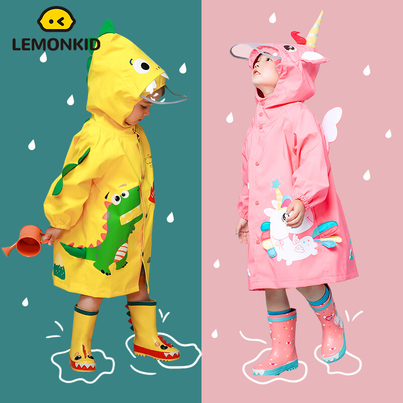 Lemonkid Áo Mưa Trẻ Em Xuất Hình Thú Vui Nhộn Ngộ Nghĩnh Cho Bé 2-8 Tuổi LK2201004