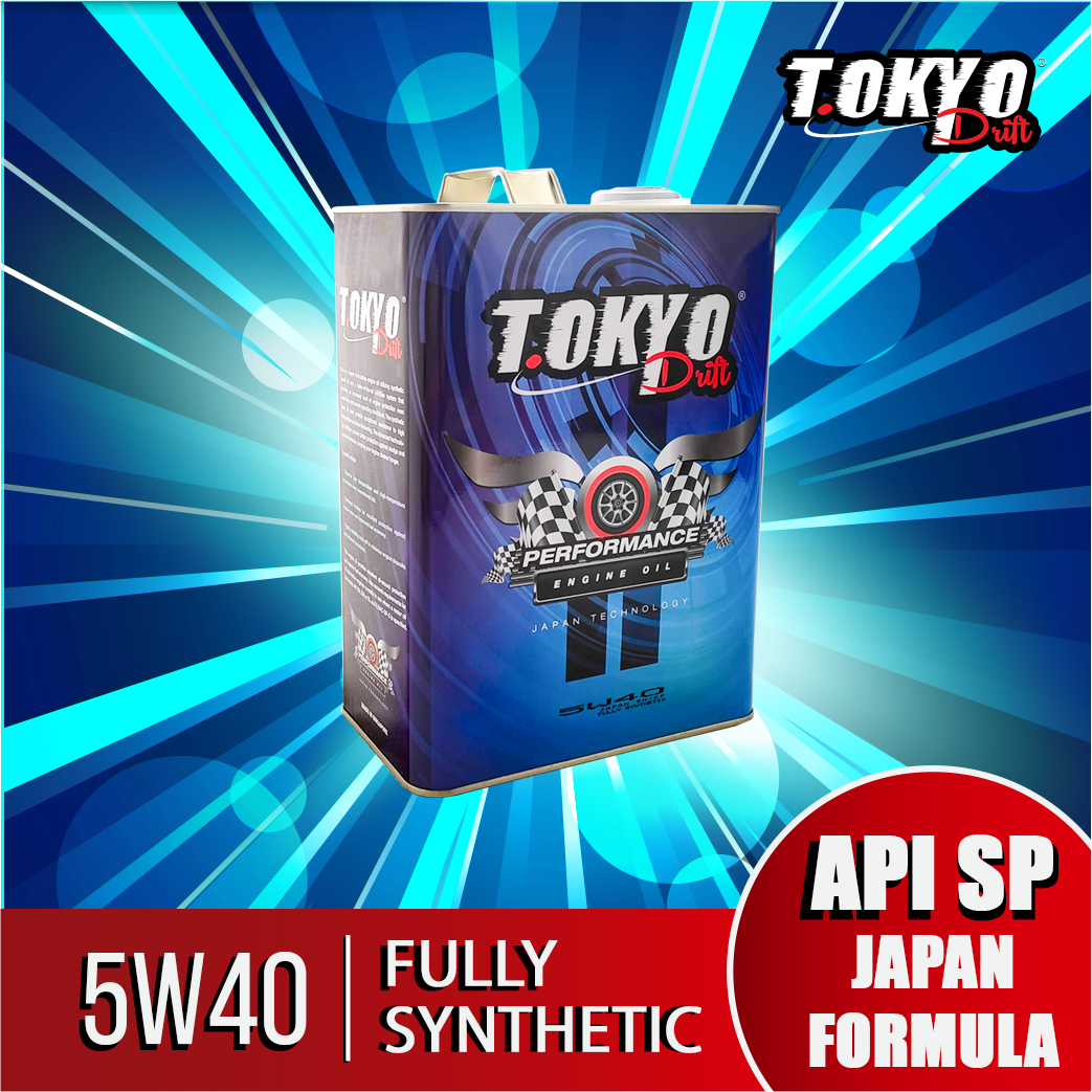 Tokyo Drift 5W40 Engine Oil Fully Synthetic Japan Formula with Mileage Boost Technology for More Kilometer 4L 5L