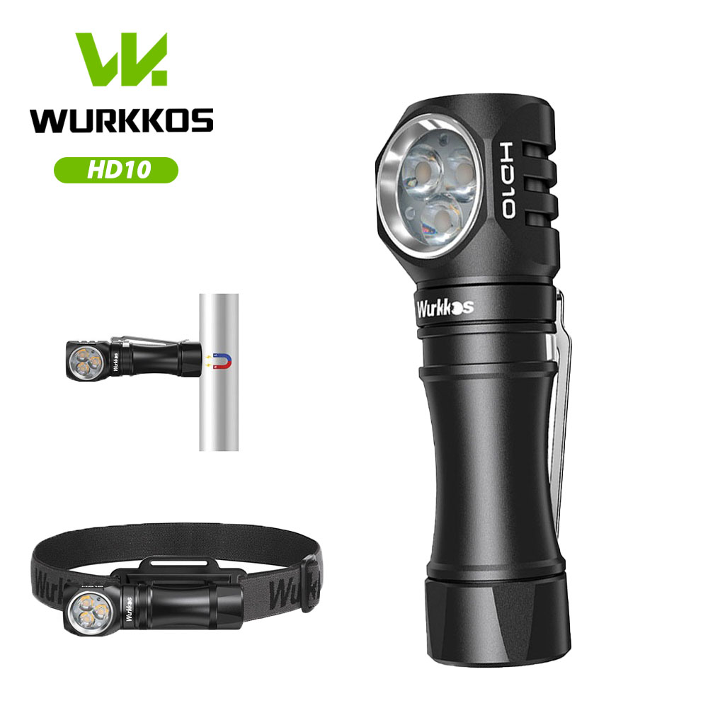 Wurkkos HD10 Powerful Mini 14500 EDC Flashlight 1200LM Rechargeable Pocket Torch RGB Multifunctional Headlight ราคา 2,104 บาท*ส่งฟรี