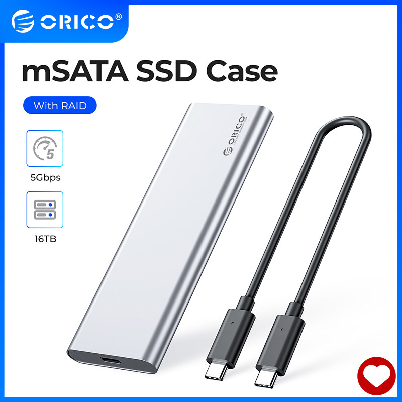 ORICO Hộp Đựng SSD MSATA Mini USB3.0 Bằng Nhôm Tốc Độ Cao 5Gbps Cho Máy Tính Xách Tay Máy Tính Để Bà