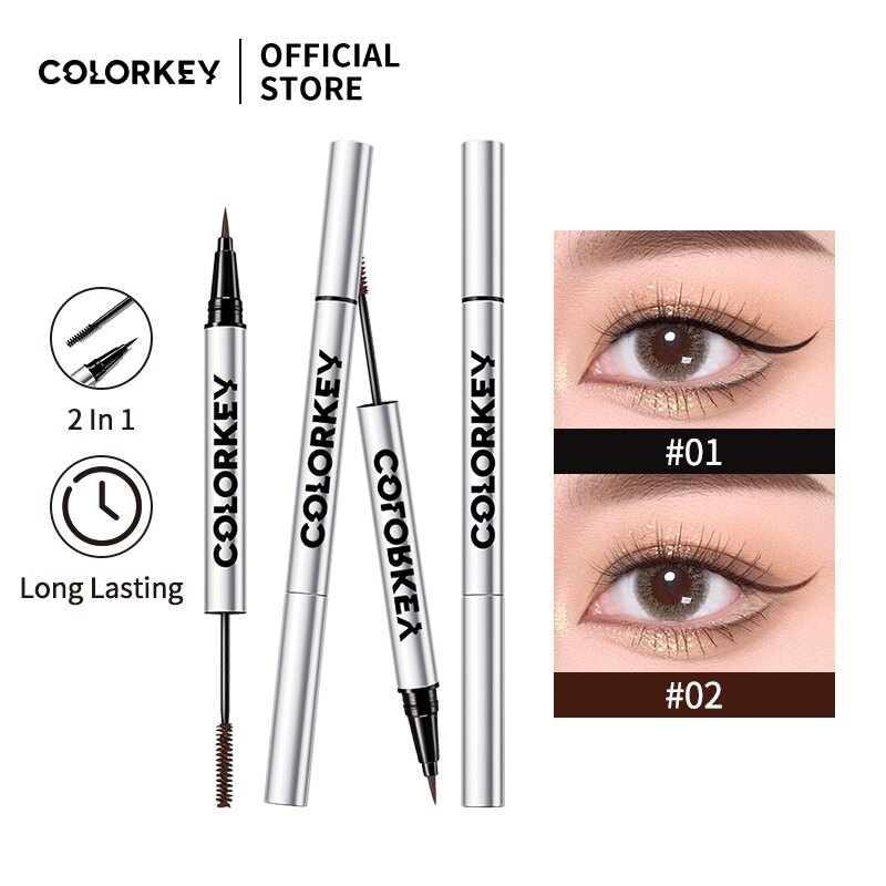 Gambar Colorkey Dual ended Eyeliner With Mascara Long lasting Waterproof Eye Makeup Cosmetic