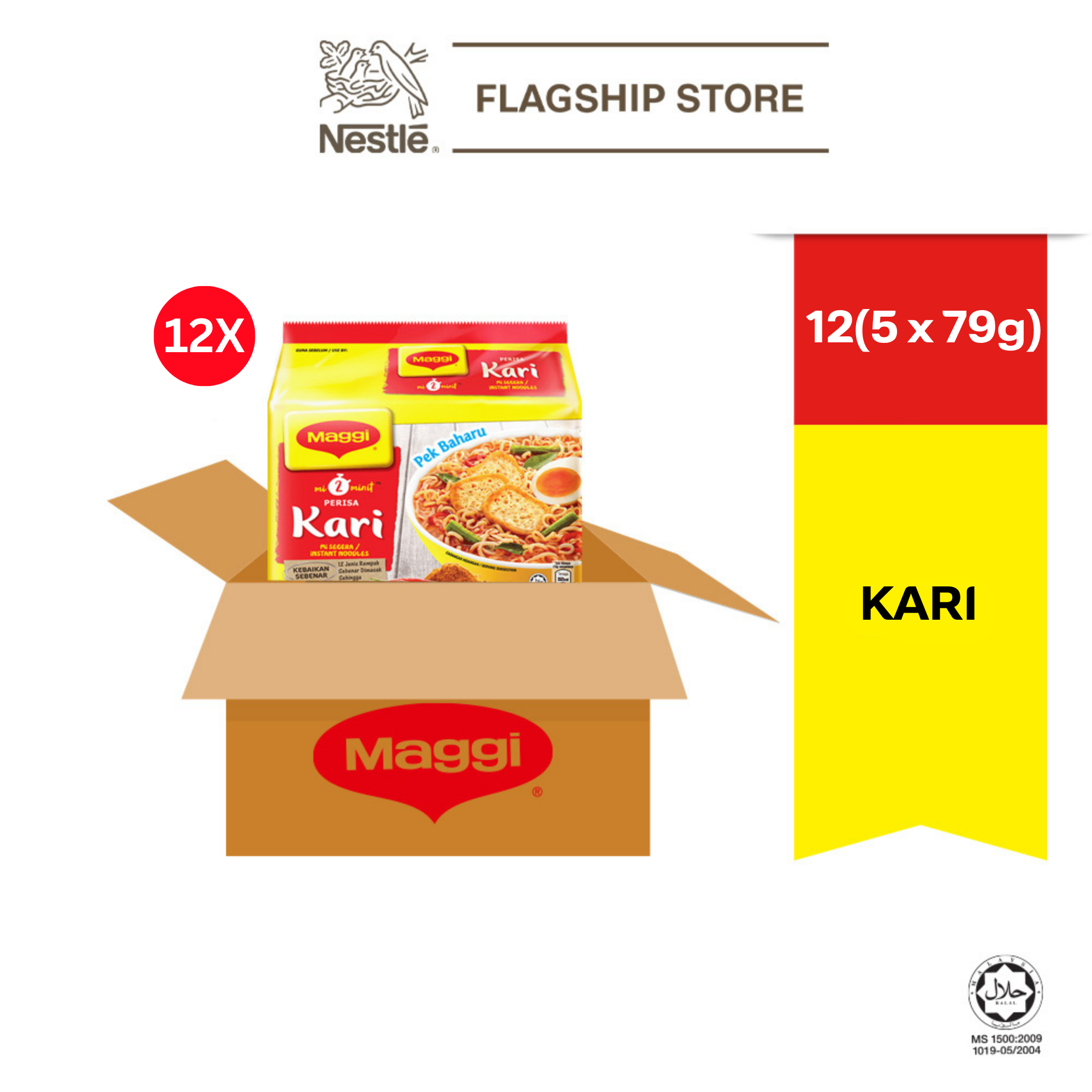MAGGI® 2-Minute Noodles Curry 5 Packs 79g Maggi 2-Minute Instant