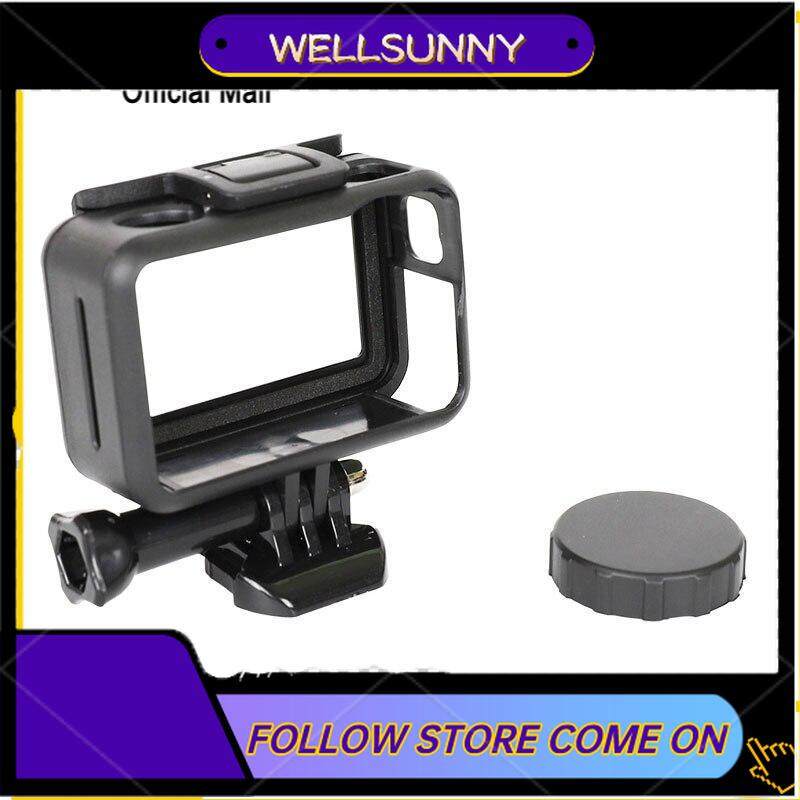 Wellsunny Osmo Action Camera Sturdy Cage Protective Case Lens Cap for DJI