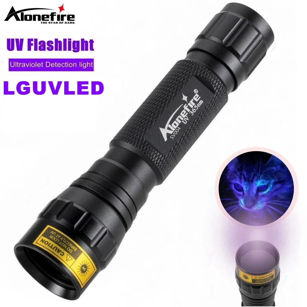 AloneFire SV004 LG Ultra Violet Light 10W Công Suất Cao 365nm/395nm Đèn Pin Uv UV Ánh Sáng Đen Vật Nuôi Vết Nước Tiểu Phát Hiện Bọ Cạp