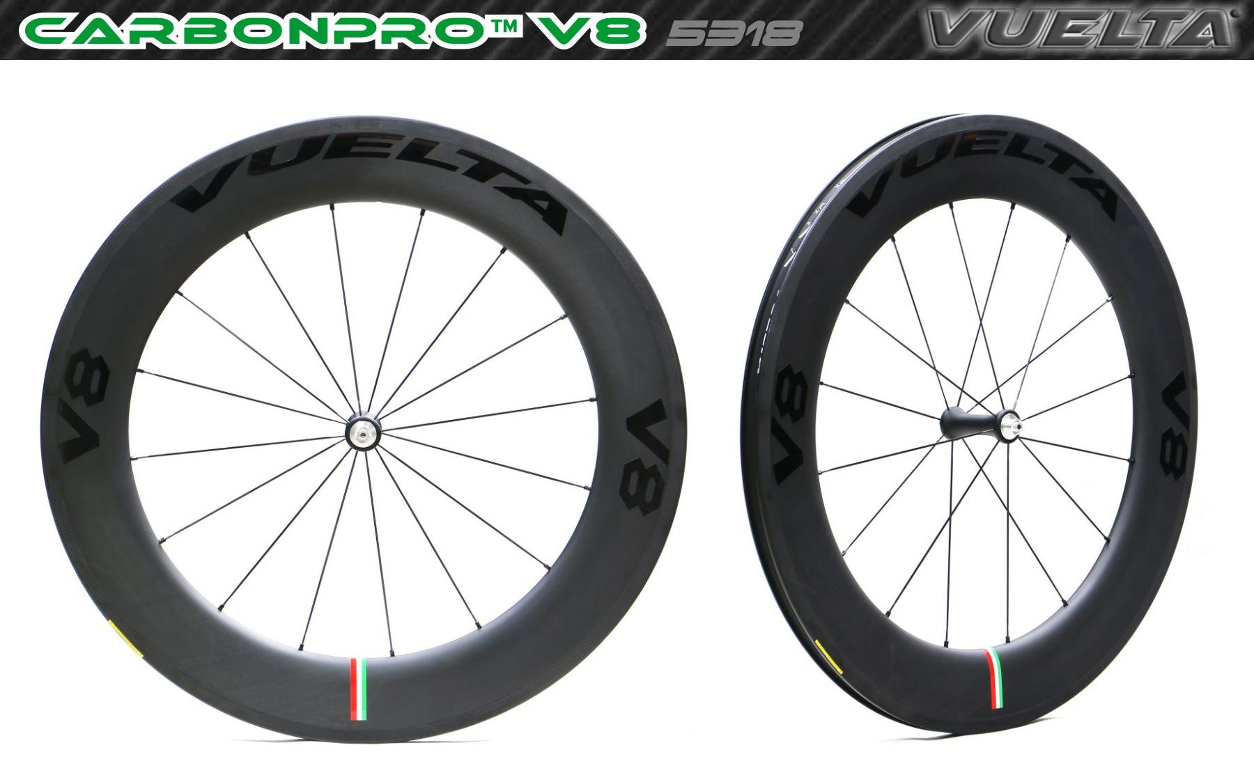 VUELTA CARBON PRO V8 700C HAND BUILT CLINCHER ROAD BIKE WHEEL SET - 5318 |  Lazada