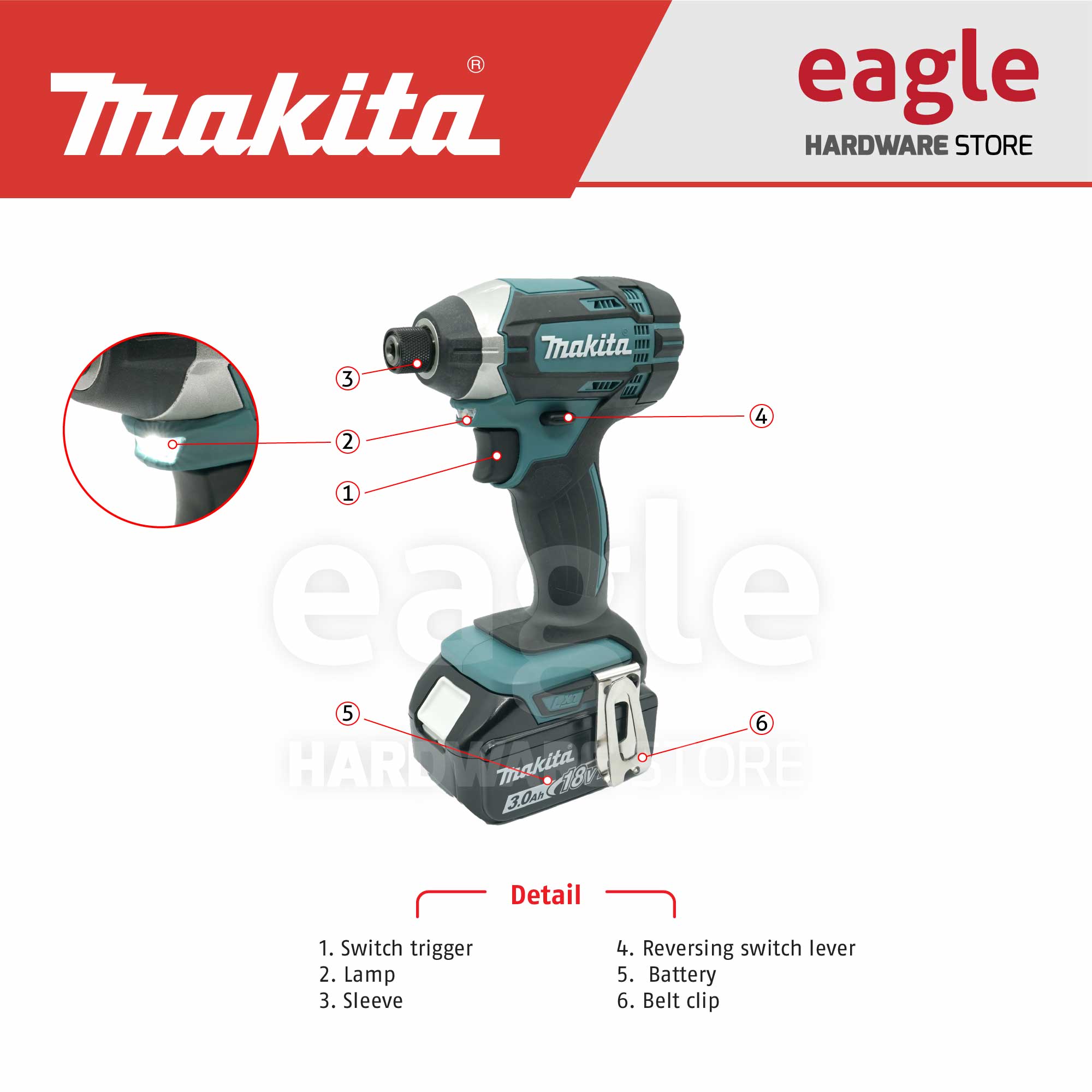 18V Cordless Impact Driver Drill 