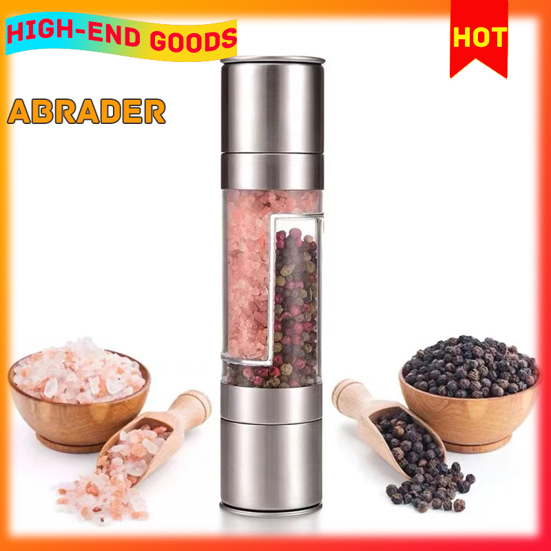 Gambar Double Head Pepper Grinder Stainless Steel Electric Grinder Kitchenware