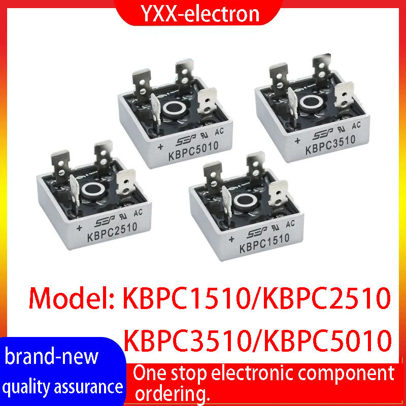 Mới ban đầu kbpc1510 kbpc2510 kbpc3510 kbpc5010 một pha chỉnh lưu cầu cọc 50a 1000v