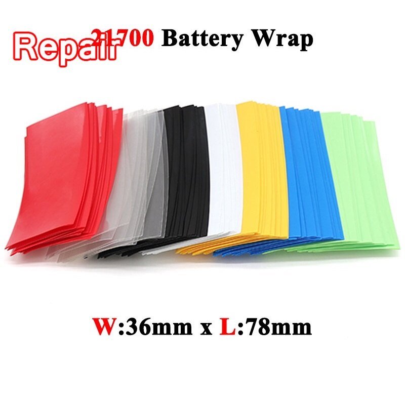 77*21mm Li-ion 21700 Battery Wrap PVC Heat Shrink Tubing Precut For Battery Film Tape Battery Cover Shrinking Tub