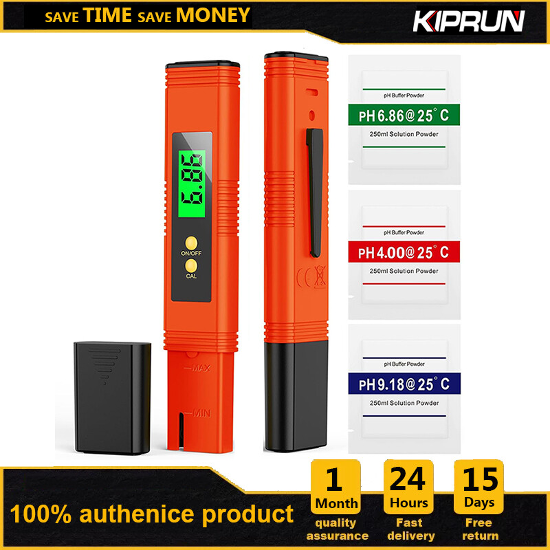 Kiprun Đồng hồ đo độ PH bút kỹ thuật số dụng cụ kiểm tra PH Độ tinh khiết của nước Bộ lọc ppm bút thử Tester Độ chính xác 0.1 hồ thủy sinh nước tiểu tự động hiệu chuẩn dụng cụ kiểm tra PH cho nước nuôi trồng thủy sản la