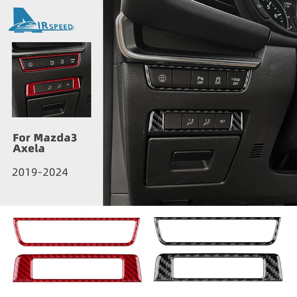 2019-2025 Mazda3 Anti-Slip Seat Memory Button Trim Carbon Fiber Interior Modification Auto Parts ราคา 600 บาท*ส่งฟรี