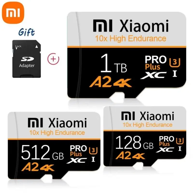 Xiaomi Mobile Computer Micro TF Memory Card 2TB U3 1TB 512GB SD U3 V30 4K Full HD ราคา 147 บาท*ส่งฟรี