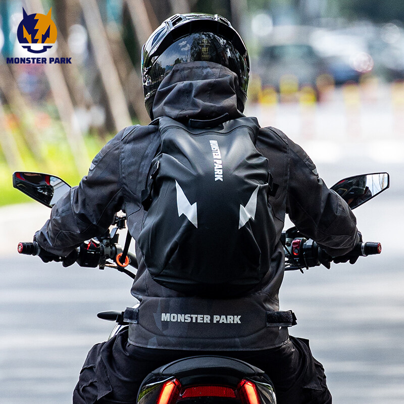 MONSTER PARK Backpack for Motorcycle Helmet Waterproof Motorbike Travel