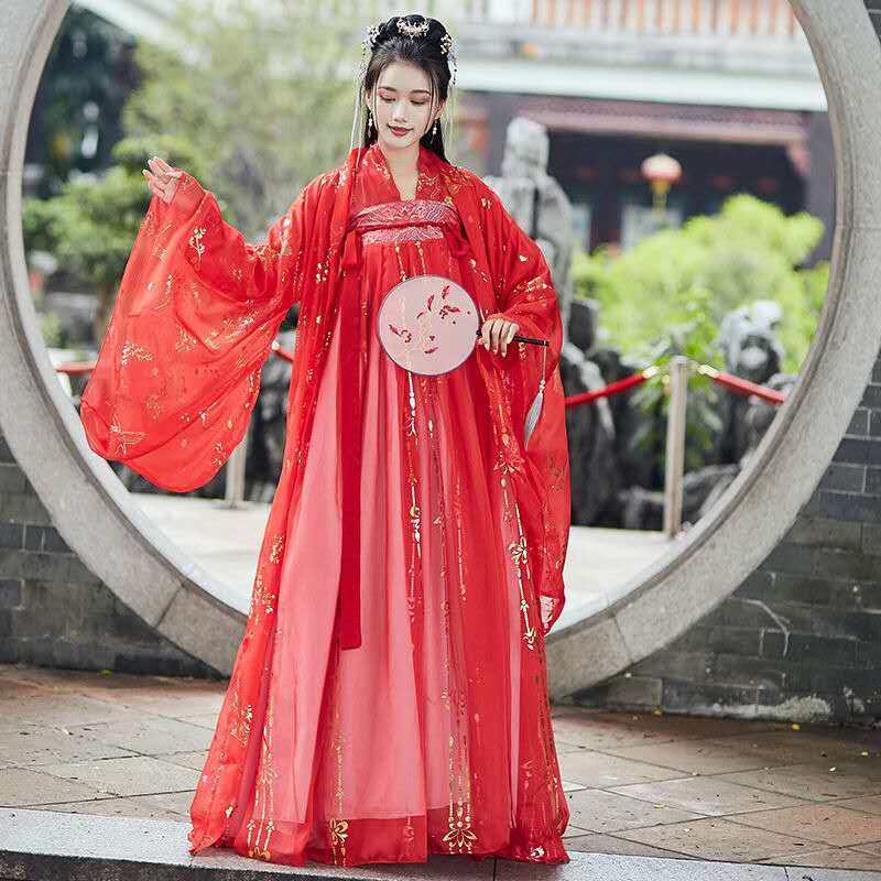 Large Plus Size Female Hanfu Chinese Princess Dress Women Fantasia Kimono  Cardigan and Dress Carnival Costume Outfit for Lady