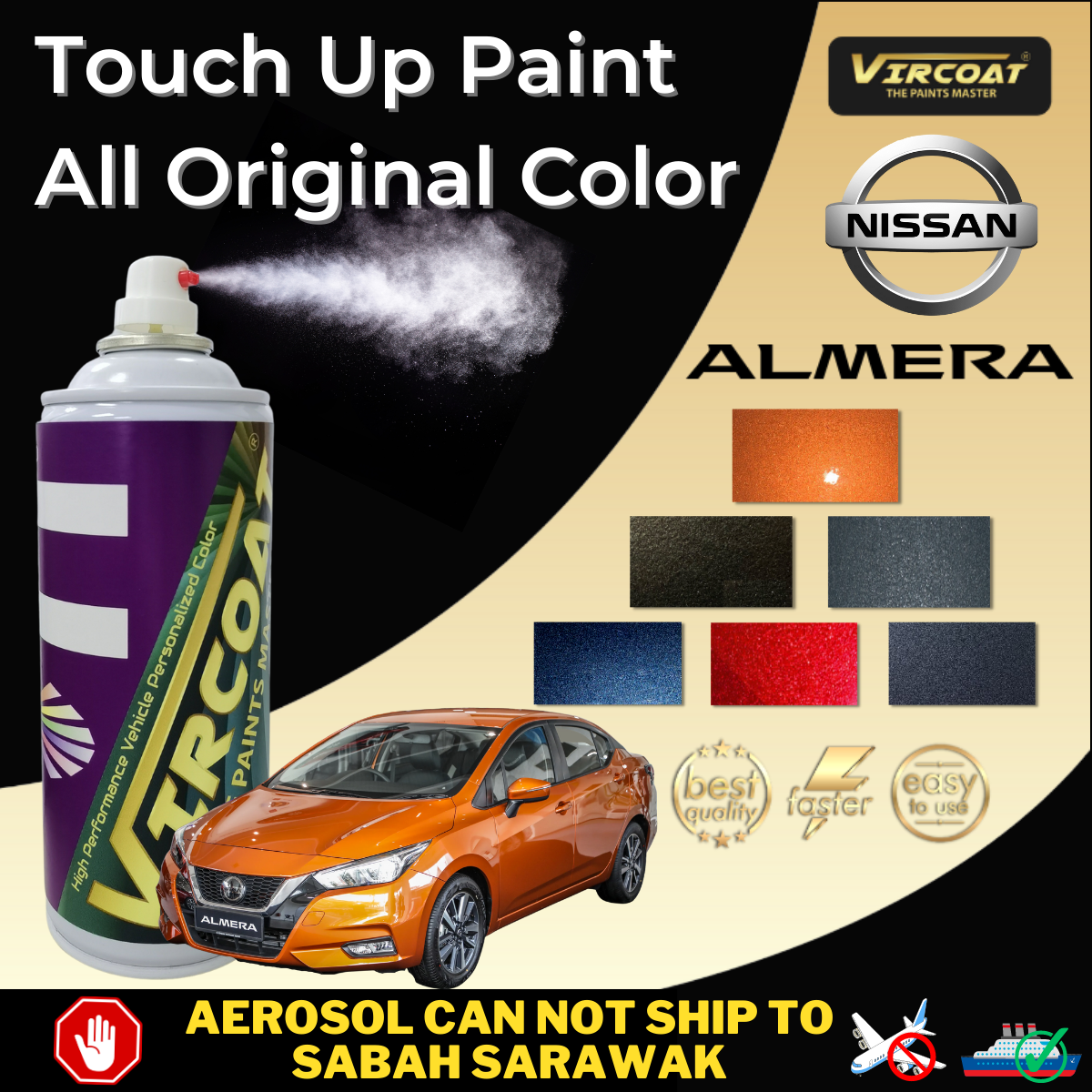 [Nissan Almera] Touch Up Paint All Colors/2K Car PaintCat Bancuh
