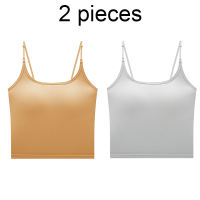 Spaghetti straps beautiful back vest womens bottoming shirt with padded suspenders underwear tube top wrap chest square neck backless top