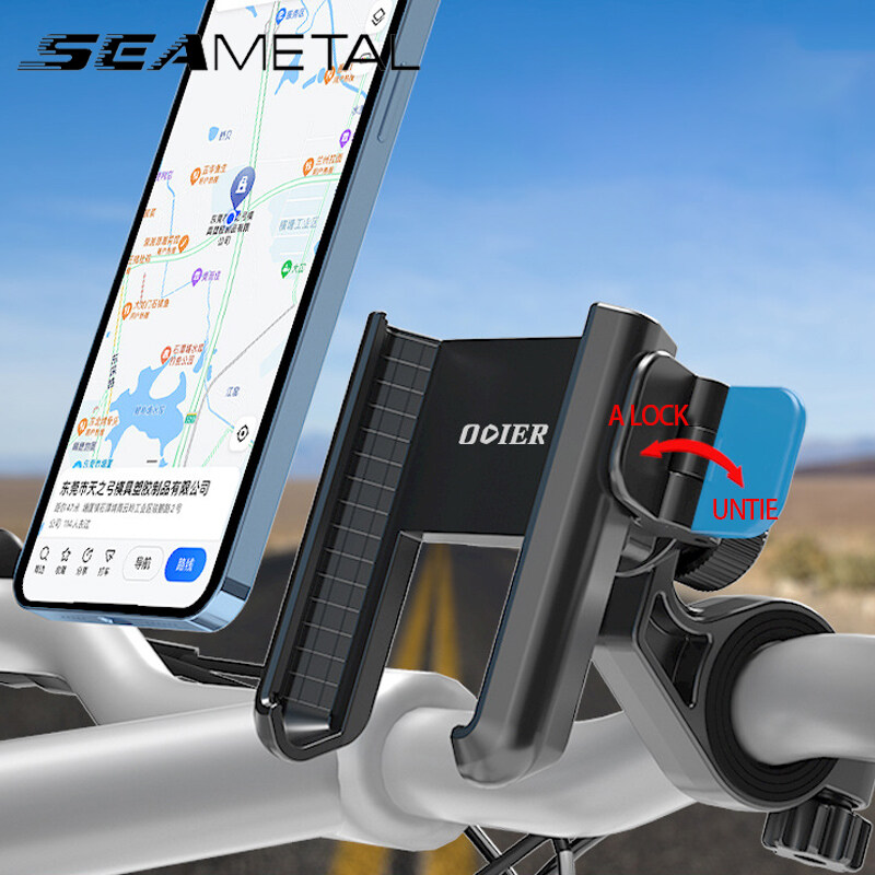 SEAMETAL Motorcycle Mobile Phone Holder Rearview Mirror Waterproof Mobile