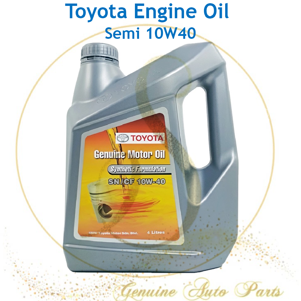 Original Toyota Engine Oil 4L SEMI Synthetic SN/CF 10W40
